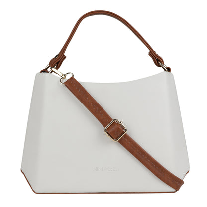 MINI WESST Women's White Handbags(MWHB086WT)