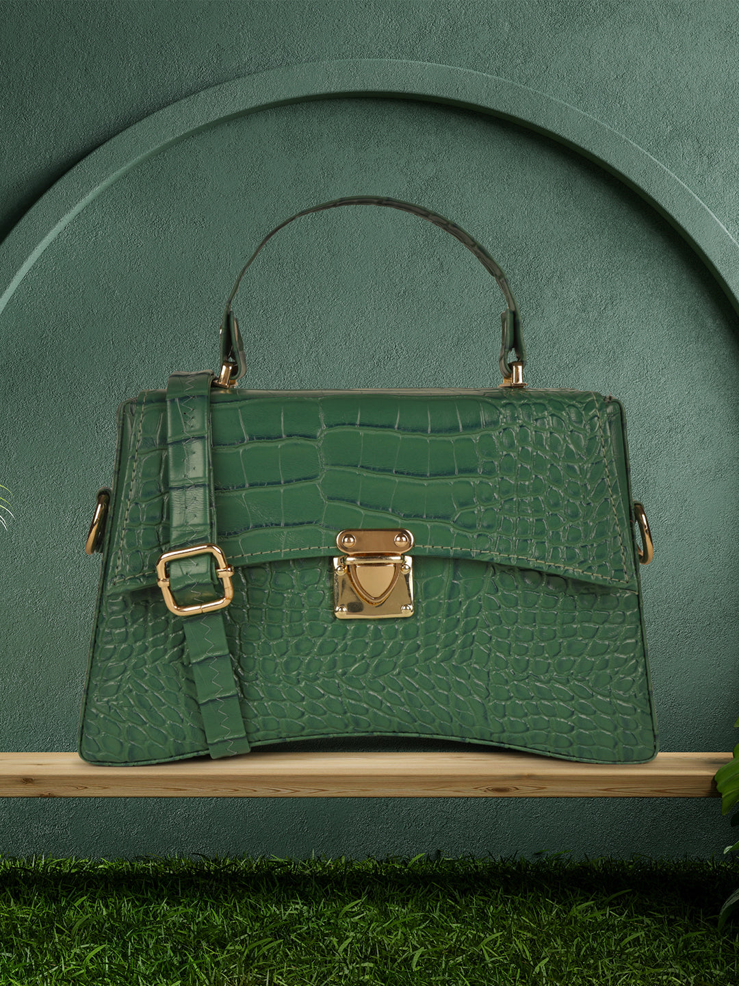 MINI WESST Women's Green Handbags(MWHB090GR)