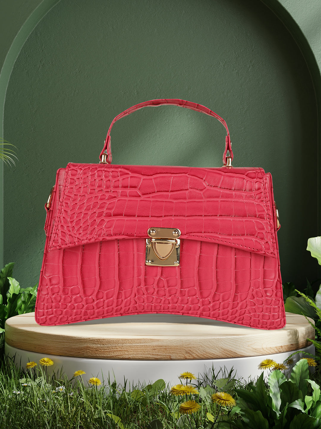 MINI WESST Women's Pink Handbags(MWHB091PK)