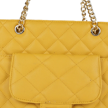 MINI WESST Women's Yellow Tote bags(MWHB093YL)