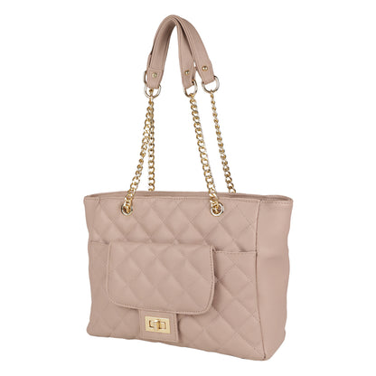 MINI WESST Women's Beige Tote bags(MWHB094BE)