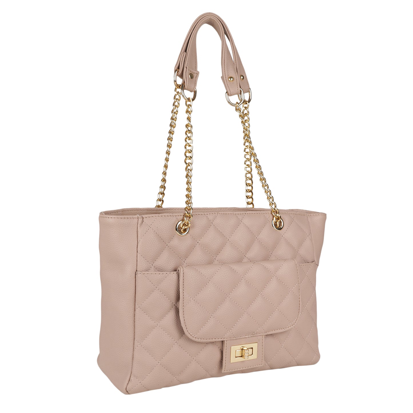 MINI WESST Women's Beige Tote bags(MWHB094BE)