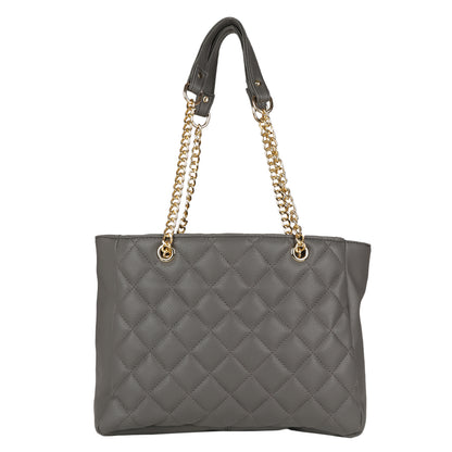 MINI WESST Women's Grey Tote bags(MWHB097GY)