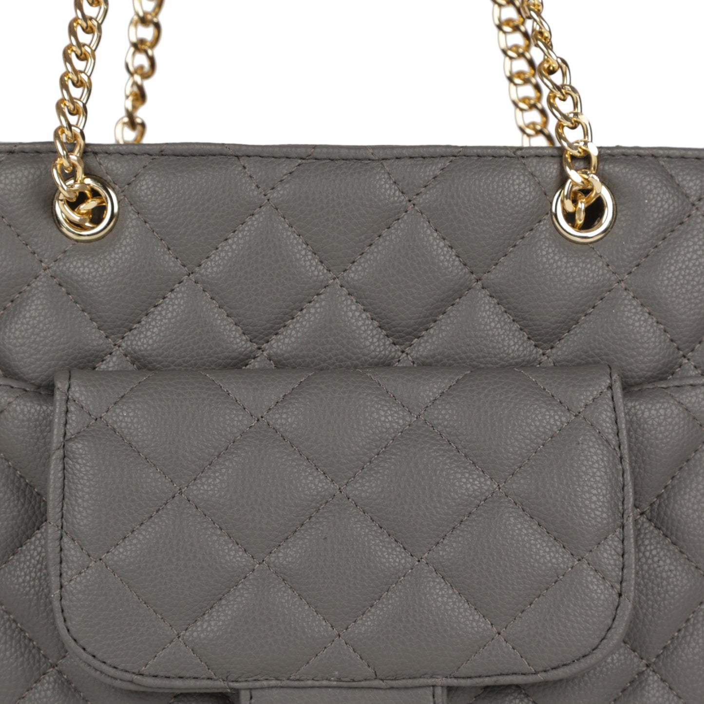 MINI WESST Women's Grey Tote bags(MWHB097GY)