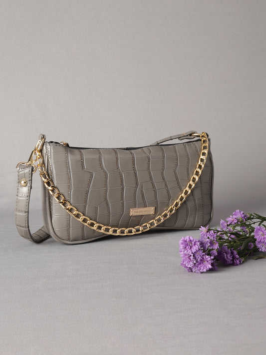 MINI WESST Women's Grey  Handbag(MWSB0003GY)