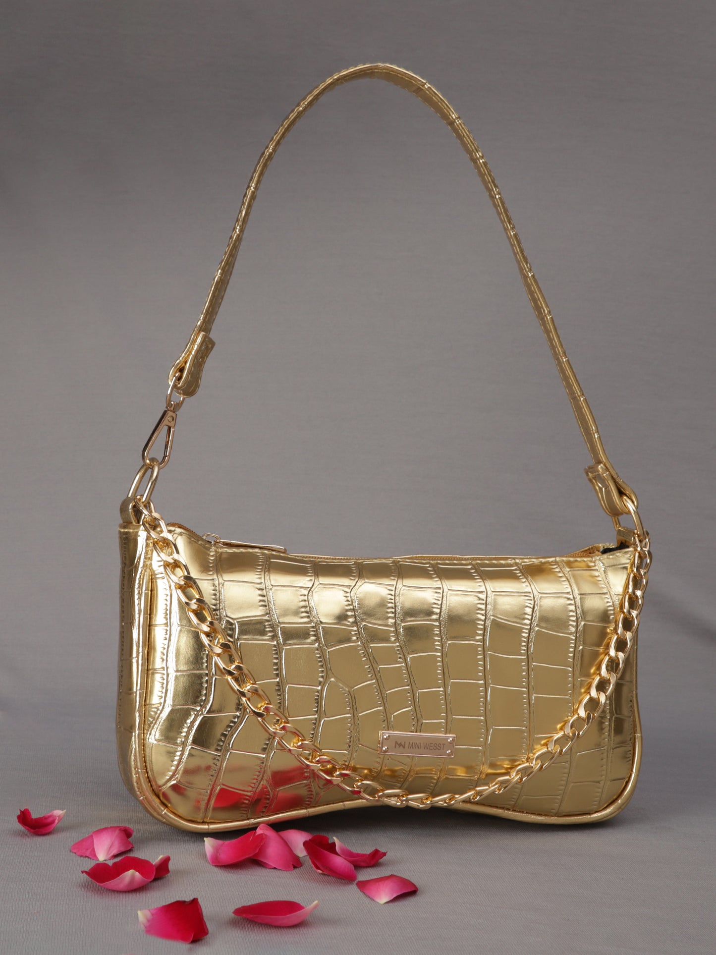 MINI WESST Women's Gold  Handbag(MWSB0005GD)