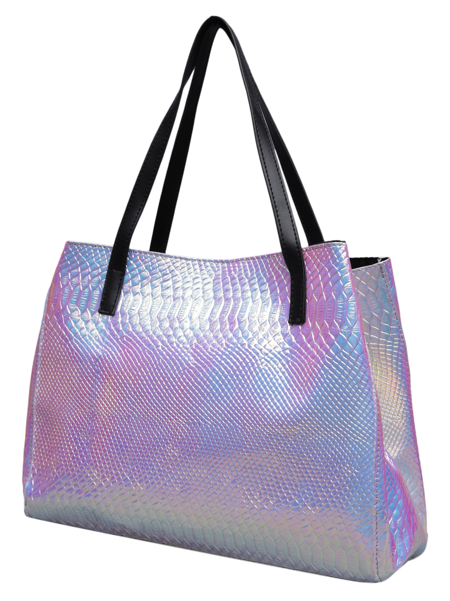MINI WESST Women's Silver Handbag  and Pouch(MWTB003SM)