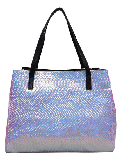 MINI WESST Women's Silver Handbag  and Pouch(MWTB003SM)