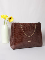 Women's Brown Handbag and Pouch