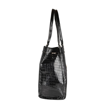 MINI WESST Women's Black Tote bags(MWTB009BL)