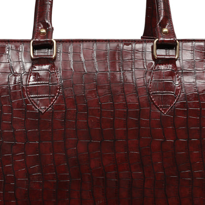 MINI WESST Women's Maroon Tote bags(MWTB010MR)