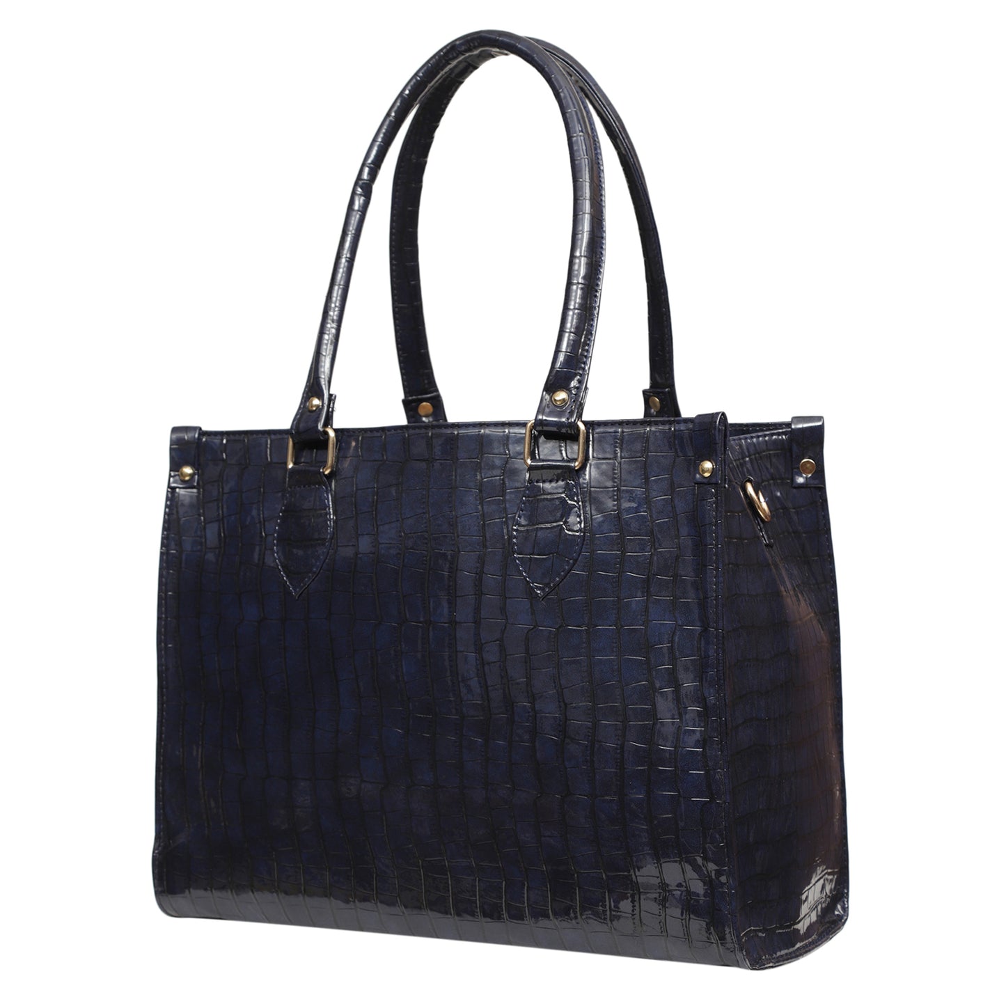 MINI WESST Women's Navy Blue Tote bags(MWTB013BB)