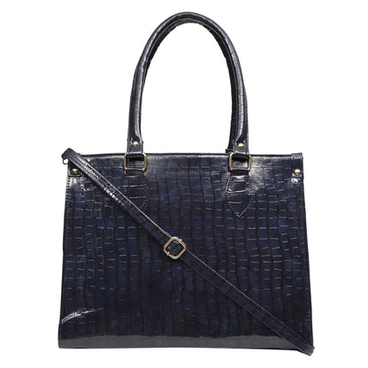 MINI WESST Women's Navy Blue Tote bags(MWTB013BB)