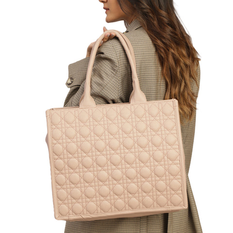 London Street Beige Tote Bag