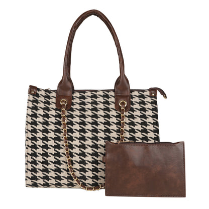 MINI WESST Women's Brown Tote bags and Pouch(MWTB022BR)