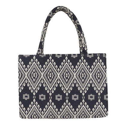 MINI WESST Women's Navy Blue Tote bags(MWTB023PR)