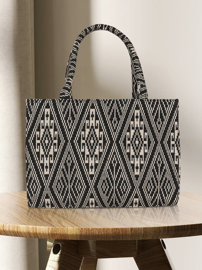 MINI WESST Women's Black Tote bags(MWTB024PR)