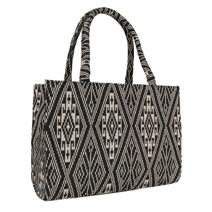 MINI WESST Women's Black Tote bags(MWTB024PR)
