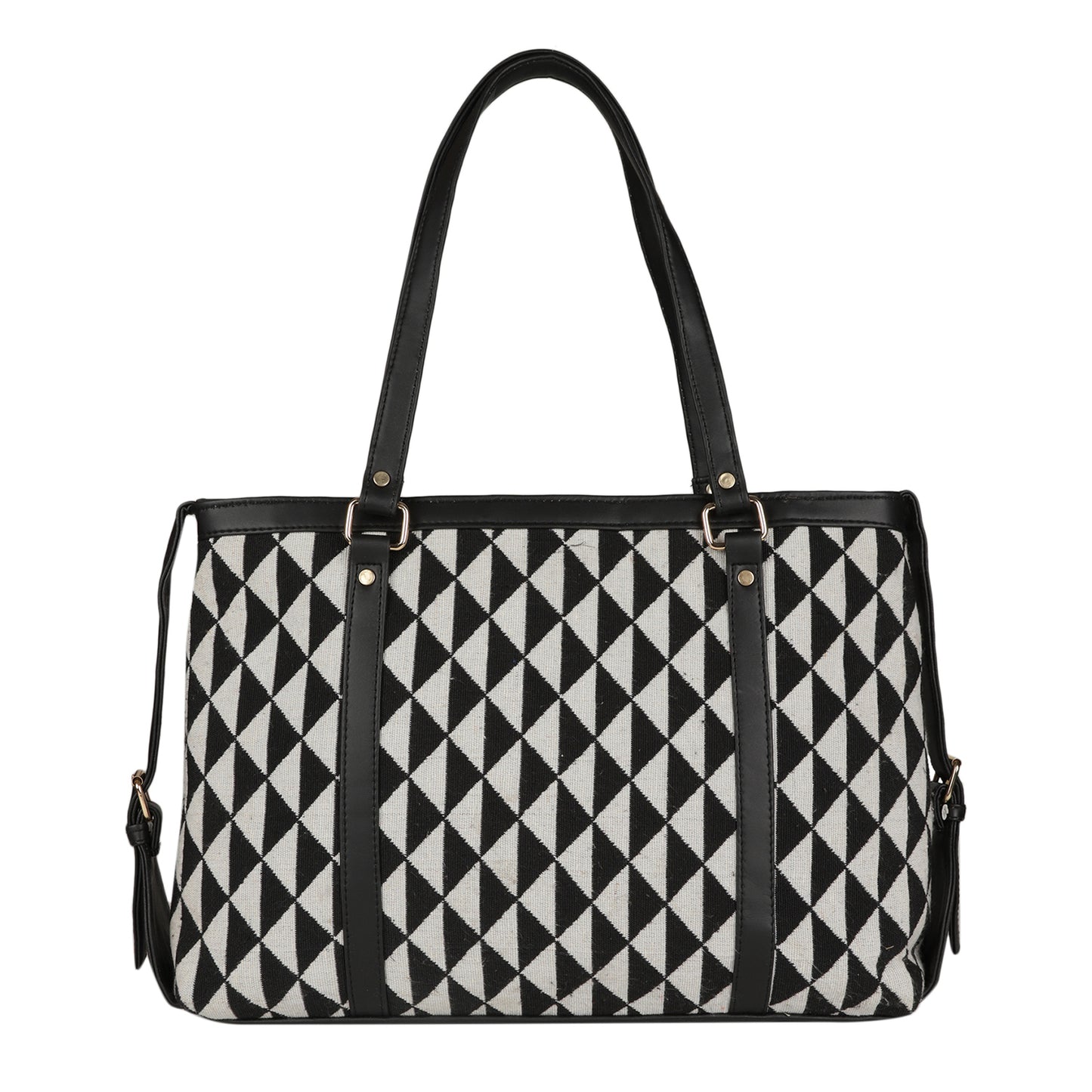 MINI WESST Women's Black Tote bags(MWTB026PR)