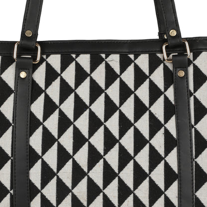 MINI WESST Women's Black Tote bags(MWTB026PR)