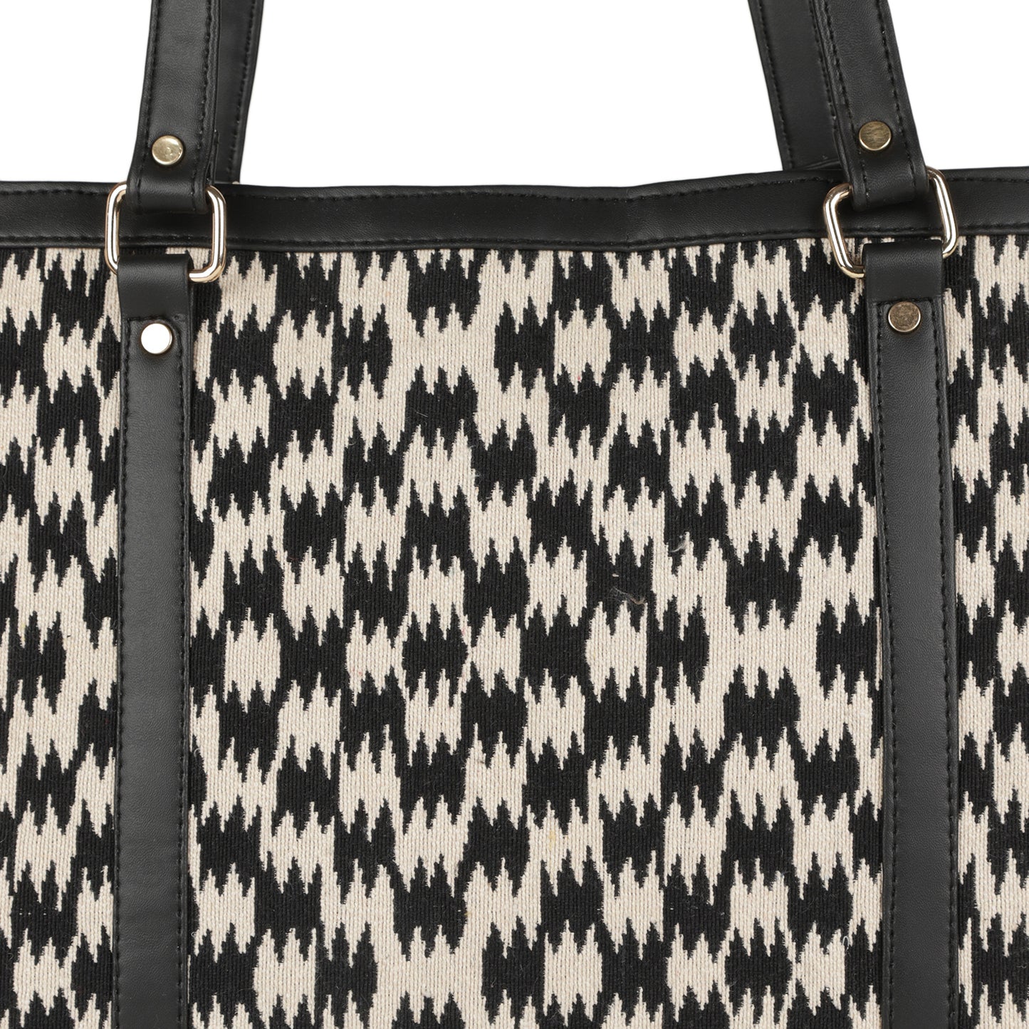 MINI WESST Women's Black Tote bags(MWTB027PR)