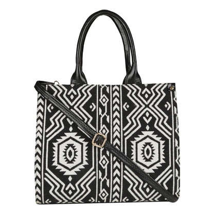 MINI WESST Women's Black Tote bags(MWTB031PR)