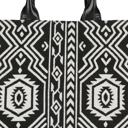 MINI WESST Women's Black Tote bags(MWTB031PR)