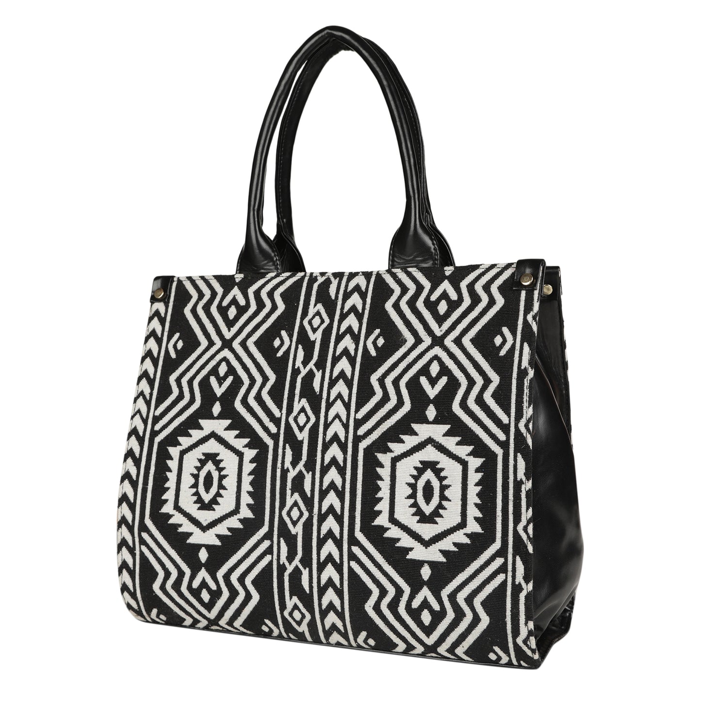 MINI WESST Women's Black Tote bags(MWTB031PR)